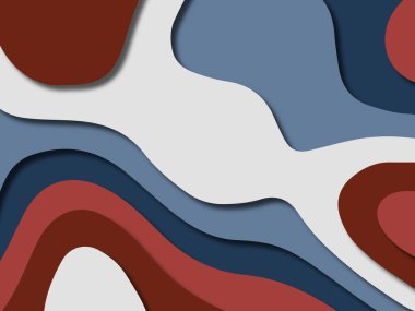 kağıt ile 3D arka plan şekilleri kesim. Soyut kağıt kitap kapağı için şablon arka plan bölmek. Kağıt arka plan kes. Soyut gerçekçi kağıt dekorasyon tasarımı için