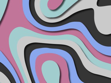 kağıt ile 3D arka plan şekilleri kesim. Soyut kağıt kitap kapağı için şablon arka plan bölmek. Kağıt arka plan kes. Soyut gerçekçi kağıt dekorasyon tasarımı için