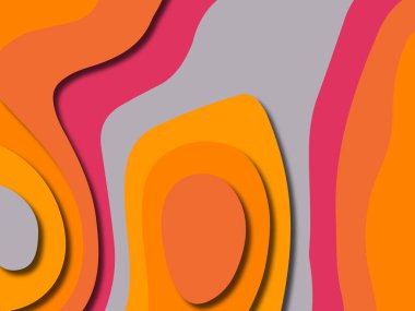 kağıt ile 3D arka plan şekilleri kesim. Soyut kağıt kitap kapağı için şablon arka plan bölmek. Kağıt arka plan kes. Soyut gerçekçi kağıt dekorasyon tasarımı için