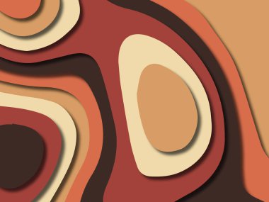 kağıt ile 3D arka plan şekilleri kesim. Soyut kağıt kitap kapağı için şablon arka plan bölmek. Kağıt arka plan kes. Soyut gerçekçi kağıt dekorasyon tasarımı için