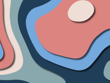 kağıt ile 3D arka plan şekilleri kesim. Soyut kağıt kitap kapağı için şablon arka plan bölmek. Kağıt arka plan kes. Soyut gerçekçi kağıt dekorasyon tasarımı için