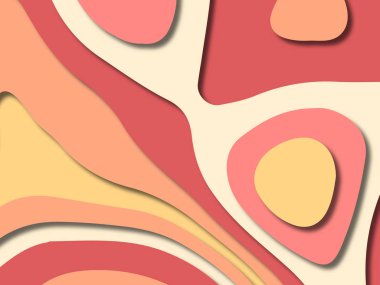 kağıt ile 3D arka plan şekilleri kesim. Soyut kağıt kitap kapağı için şablon arka plan bölmek. Kağıt arka plan kes. Soyut gerçekçi kağıt dekorasyon tasarımı için