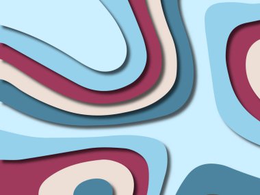 kağıt ile 3D arka plan şekilleri kesim. Soyut kağıt kitap kapağı için şablon arka plan bölmek. Kağıt arka plan kes. Soyut gerçekçi kağıt dekorasyon tasarımı için