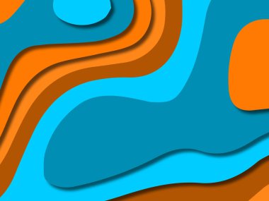 kağıt ile 3D arka plan şekilleri kesim. Soyut kağıt kitap kapağı için şablon arka plan bölmek. Kağıt arka plan kes. Soyut gerçekçi kağıt dekorasyon tasarımı için