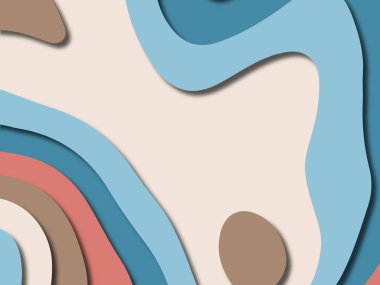 kağıt ile 3D arka plan şekilleri kesim. Soyut kağıt kitap kapağı için şablon arka plan bölmek. Kağıt arka plan kes. Soyut gerçekçi kağıt dekorasyon tasarımı için