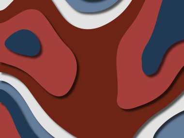 kağıt ile 3D arka plan şekilleri kesim. Soyut kağıt kitap kapağı için şablon arka plan bölmek. Kağıt arka plan kes. Soyut gerçekçi kağıt dekorasyon tasarımı için