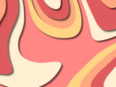 kağıt ile 3D arka plan şekilleri kesim. Soyut kağıt kitap kapağı için şablon arka plan bölmek. Kağıt arka plan kes. Soyut gerçekçi kağıt dekorasyon tasarımı için