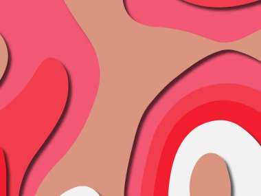 kağıt ile 3D arka plan şekilleri kesim. Soyut kağıt kitap kapağı için şablon arka plan bölmek. Kağıt arka plan kes. Soyut gerçekçi kağıt dekorasyon tasarımı için