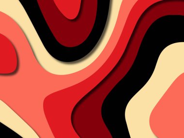 kağıt ile 3D arka plan şekilleri kesim. Soyut kağıt kitap kapağı için şablon arka plan bölmek. Kağıt arka plan kes. Soyut gerçekçi kağıt dekorasyon tasarımı için