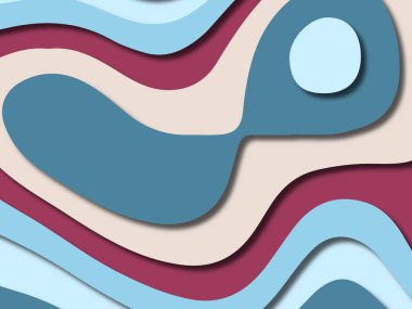 kağıt ile 3D arka plan şekilleri kesim. Soyut kağıt kitap kapağı için şablon arka plan bölmek. Kağıt arka plan kes. Soyut gerçekçi kağıt dekorasyon tasarımı için