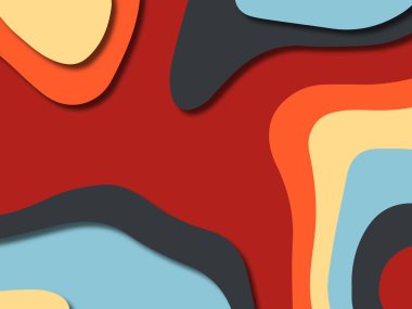 kağıt ile 3D arka plan şekilleri kesim. Soyut kağıt kitap kapağı için şablon arka plan bölmek. Kağıt arka plan kes. Soyut gerçekçi kağıt dekorasyon tasarımı için