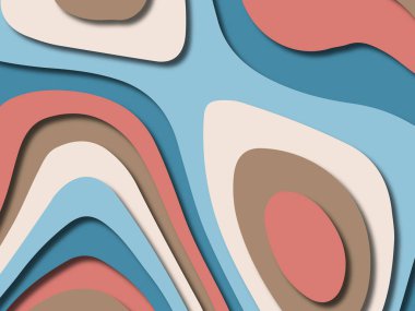 kağıt ile 3D arka plan şekilleri kesim. Soyut kağıt kitap kapağı için şablon arka plan bölmek. Kağıt arka plan kes. Soyut gerçekçi kağıt dekorasyon tasarımı için