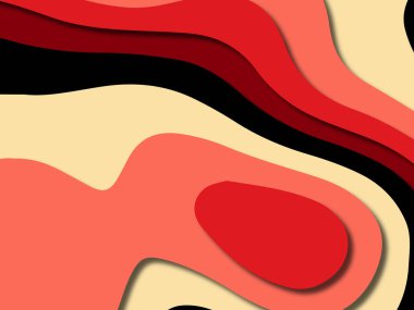 kağıt ile 3D arka plan şekilleri kesim. Soyut kağıt kitap kapağı için şablon arka plan bölmek. Kağıt arka plan kes. Soyut gerçekçi kağıt dekorasyon tasarımı için