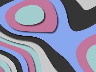 kağıt ile 3D arka plan şekilleri kesim. Soyut kağıt kitap kapağı için şablon arka plan bölmek. Kağıt arka plan kes. Soyut gerçekçi kağıt dekorasyon tasarımı için