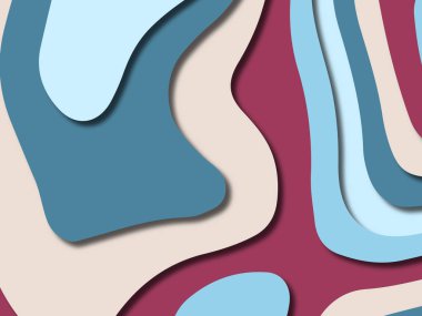 kağıt ile 3D arka plan şekilleri kesim. Soyut kağıt kitap kapağı için şablon arka plan bölmek. Kağıt arka plan kes. Soyut gerçekçi kağıt dekorasyon tasarımı için