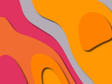 kağıt ile 3D arka plan şekilleri kesim. Soyut kağıt kitap kapağı için şablon arka plan bölmek. Kağıt arka plan kes. Soyut gerçekçi kağıt dekorasyon tasarımı için