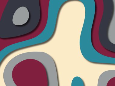 kağıt ile 3D arka plan şekilleri kesim. Soyut kağıt kitap kapağı için şablon arka plan bölmek. Kağıt arka plan kes. Soyut gerçekçi kağıt dekorasyon tasarımı için