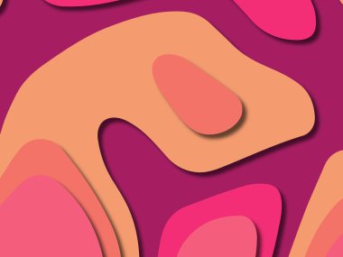 kağıt ile 3D arka plan şekilleri kesim. Soyut kağıt kitap kapağı için şablon arka plan bölmek. Kağıt arka plan kes. Soyut gerçekçi kağıt dekorasyon tasarımı için