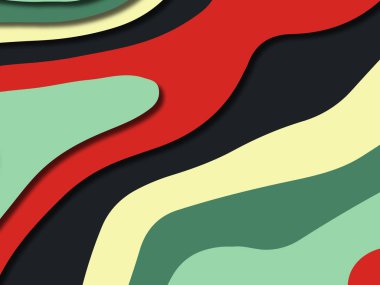 kağıt ile 3D arka plan şekilleri kesim. Soyut kağıt kitap kapağı için şablon arka plan bölmek. Kağıt arka plan kes. Soyut gerçekçi kağıt dekorasyon tasarımı için