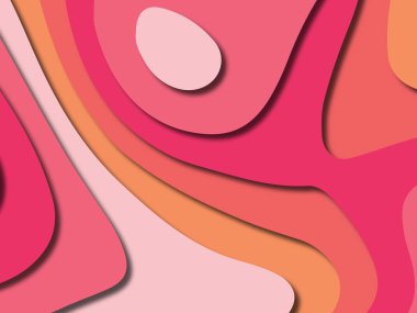 kağıt ile 3D arka plan şekilleri kesim. Soyut kağıt kitap kapağı için şablon arka plan bölmek. Kağıt arka plan kes. Soyut gerçekçi kağıt dekorasyon tasarımı için