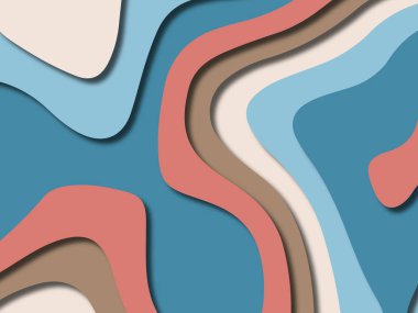 kağıt ile 3D arka plan şekilleri kesim. Soyut kağıt kitap kapağı için şablon arka plan bölmek. Kağıt arka plan kes. Soyut gerçekçi kağıt dekorasyon tasarımı için