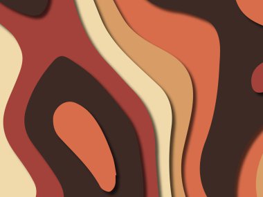 kağıt ile 3D arka plan şekilleri kesim. Soyut kağıt kitap kapağı için şablon arka plan bölmek. Kağıt arka plan kes. Soyut gerçekçi kağıt dekorasyon tasarımı için