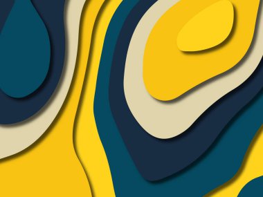 kağıt ile 3D arka plan şekilleri kesim. Soyut kağıt kitap kapağı için şablon arka plan bölmek. Kağıt arka plan kes. Soyut gerçekçi kağıt dekorasyon tasarımı için