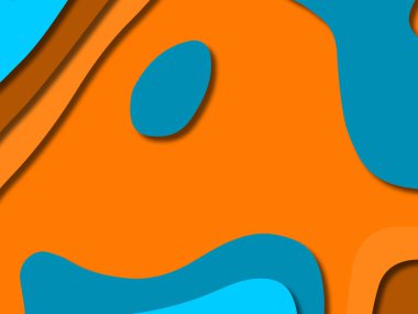 kağıt ile 3D arka plan şekilleri kesim. Soyut kağıt kitap kapağı için şablon arka plan bölmek. Kağıt arka plan kes. Soyut gerçekçi kağıt dekorasyon tasarımı için