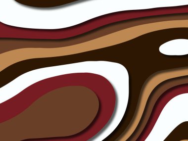 kağıt ile 3D arka plan şekilleri kesim. Soyut kağıt kitap kapağı için şablon arka plan bölmek. Kağıt arka plan kes. Soyut gerçekçi kağıt dekorasyon tasarımı için