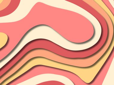 kağıt ile 3D arka plan şekilleri kesim. Soyut kağıt kitap kapağı için şablon arka plan bölmek. Kağıt arka plan kes. Soyut gerçekçi kağıt dekorasyon tasarımı için