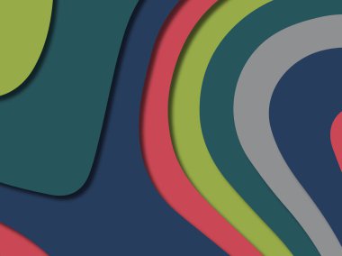 kağıt ile 3D arka plan şekilleri kesim. Soyut kağıt kitap kapağı için şablon arka plan bölmek. Kağıt arka plan kes. Soyut gerçekçi kağıt dekorasyon tasarımı için