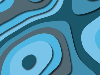 kağıt ile 3D arka plan şekilleri kesim. Soyut kağıt kitap kapağı için şablon arka plan bölmek. Kağıt arka plan kes. Soyut gerçekçi kağıt dekorasyon tasarımı için