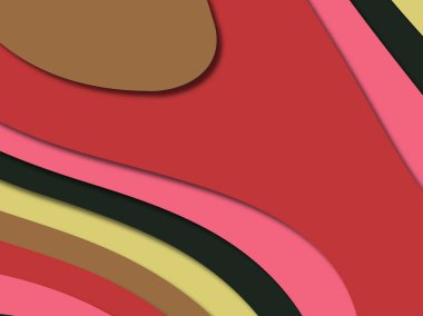 kağıt ile 3D arka plan şekilleri kesim. Soyut kağıt kitap kapağı için şablon arka plan bölmek. Kağıt arka plan kes. Soyut gerçekçi kağıt dekorasyon tasarımı için