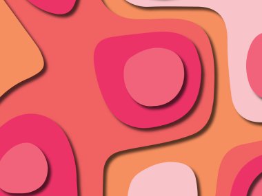 kağıt ile 3D arka plan şekilleri kesim. Soyut kağıt kitap kapağı için şablon arka plan bölmek. Kağıt arka plan kes. Soyut gerçekçi kağıt dekorasyon tasarımı için