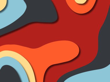 kağıt ile 3D arka plan şekilleri kesim. Soyut kağıt kitap kapağı için şablon arka plan bölmek. Kağıt arka plan kes. Soyut gerçekçi kağıt dekorasyon tasarımı için