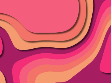 kağıt ile 3D arka plan şekilleri kesim. Soyut kağıt kitap kapağı için şablon arka plan bölmek. Kağıt arka plan kes. Soyut gerçekçi kağıt dekorasyon tasarımı için