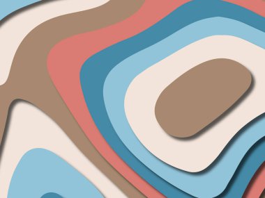 kağıt ile 3D arka plan şekilleri kesim. Soyut kağıt kitap kapağı için şablon arka plan bölmek. Kağıt arka plan kes. Soyut gerçekçi kağıt dekorasyon tasarımı için