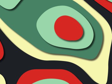 kağıt ile 3D arka plan şekilleri kesim. Soyut kağıt kitap kapağı için şablon arka plan bölmek. Kağıt arka plan kes. Soyut gerçekçi kağıt dekorasyon tasarımı için