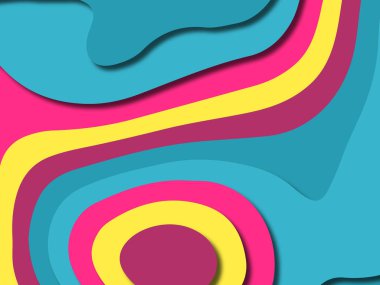 kağıt ile 3D arka plan şekilleri kesim. Soyut kağıt kitap kapağı için şablon arka plan bölmek. Kağıt arka plan kes. Soyut gerçekçi kağıt dekorasyon tasarımı için