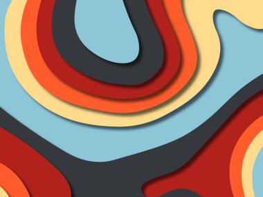 kağıt ile 3D arka plan şekilleri kesim. Soyut kağıt kitap kapağı için şablon arka plan bölmek. Kağıt arka plan kes. Soyut gerçekçi kağıt dekorasyon tasarımı için