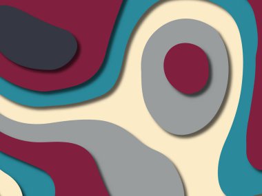 kağıt ile 3D arka plan şekilleri kesim. Soyut kağıt kitap kapağı için şablon arka plan bölmek. Kağıt arka plan kes. Soyut gerçekçi kağıt dekorasyon tasarımı için