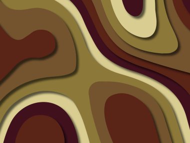 kağıt ile 3D arka plan şekilleri kesim. Soyut kağıt kitap kapağı için şablon arka plan bölmek. Kağıt arka plan kes. Soyut gerçekçi kağıt dekorasyon tasarımı için