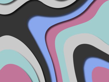 kağıt ile 3D arka plan şekilleri kesim. Soyut kağıt kitap kapağı için şablon arka plan bölmek. Kağıt arka plan kes. Soyut gerçekçi kağıt dekorasyon tasarımı için