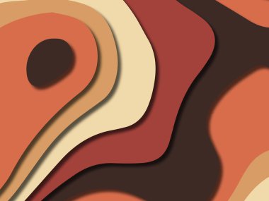 kağıt ile 3D arka plan şekilleri kesim. Soyut kağıt kitap kapağı için şablon arka plan bölmek. Kağıt arka plan kes. Soyut gerçekçi kağıt dekorasyon tasarımı için