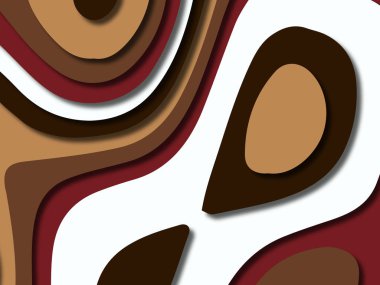 kağıt ile 3D arka plan şekilleri kesim. Soyut kağıt kitap kapağı için şablon arka plan bölmek. Kağıt arka plan kes. Soyut gerçekçi kağıt dekorasyon tasarımı için