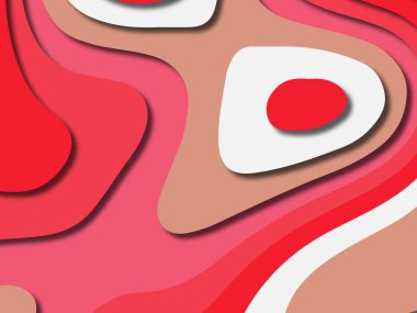 kağıt ile 3D arka plan şekilleri kesim. Soyut kağıt kitap kapağı için şablon arka plan bölmek. Kağıt arka plan kes. Soyut gerçekçi kağıt dekorasyon tasarımı için