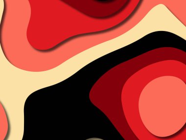 kağıt ile 3D arka plan şekilleri kesim. Soyut kağıt kitap kapağı için şablon arka plan bölmek. Kağıt arka plan kes. Soyut gerçekçi kağıt dekorasyon tasarımı için