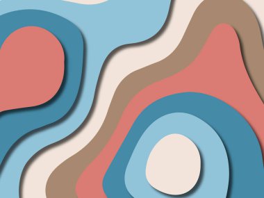 kağıt ile 3D arka plan şekilleri kesim. Soyut kağıt kitap kapağı için şablon arka plan bölmek. Kağıt arka plan kes. Soyut gerçekçi kağıt dekorasyon tasarımı için