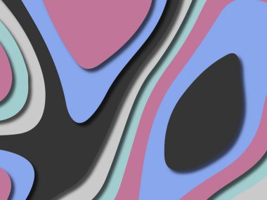 kağıt ile 3D arka plan şekilleri kesim. Soyut kağıt kitap kapağı için şablon arka plan bölmek. Kağıt arka plan kes. Soyut gerçekçi kağıt dekorasyon tasarımı için