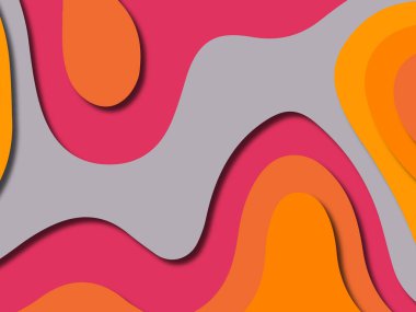 kağıt ile 3D arka plan şekilleri kesim. Soyut kağıt kitap kapağı için şablon arka plan bölmek. Kağıt arka plan kes. Soyut gerçekçi kağıt dekorasyon tasarımı için